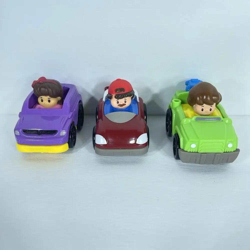 Fisher Price Little People Wheelies Mia Purple Car Green SUV Red Race Car‎ Lot 3